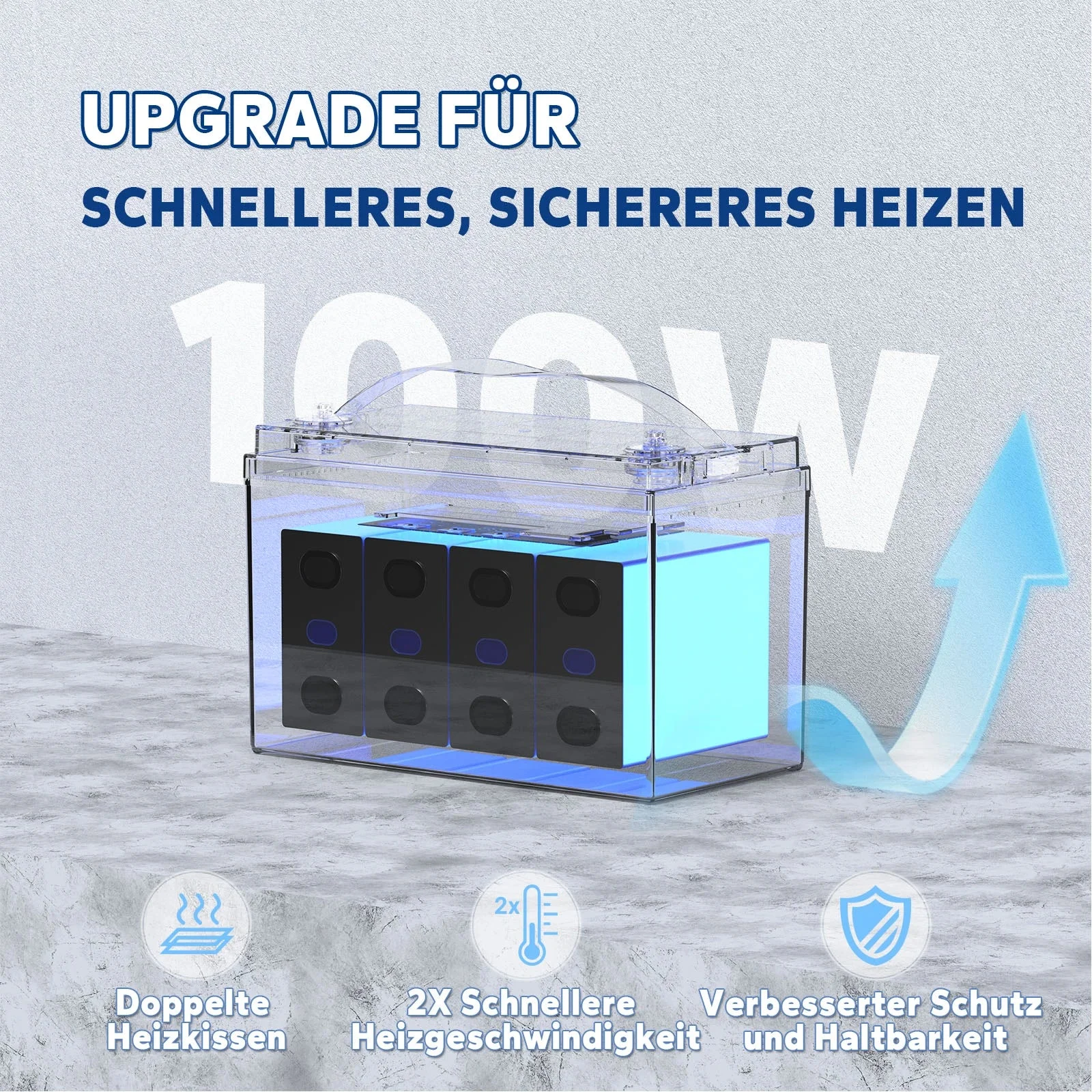 Фото 12 В 100 Ач Selbsterhitzender Lithium-Ionen-Akku 5är общества Wohnmobile/Trolling-Motoren/Off-Grid LiFePO4 Batterie №3