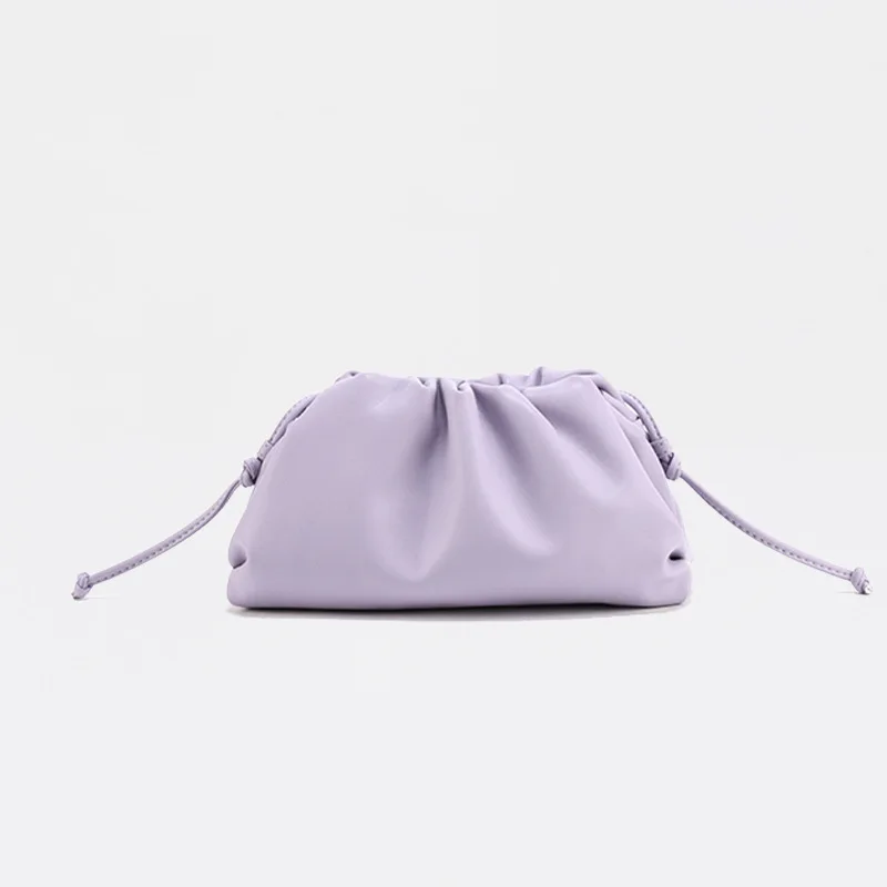 2023 Summer New Cloud Pleated Clip Bag Soft Leather Women's Shoulder Crossbody Bag Fashion High Quality Women Purse And Handbags