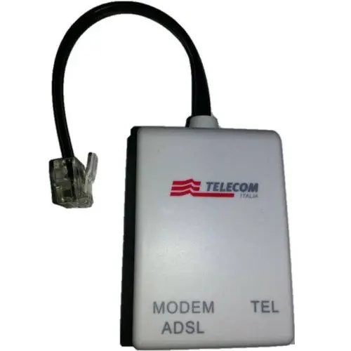 Нулевой фильтр вилка ADSL 6P/2C - 2 розетки для телефонов и свинцовый кабель в