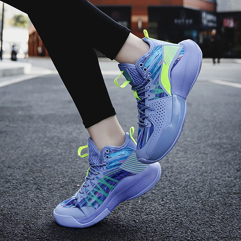 2022 New Designer Basketball Shoes Thick Sole Non-slip Men's Basketball Sneakers High quality Breathable Women's Sports Shoes