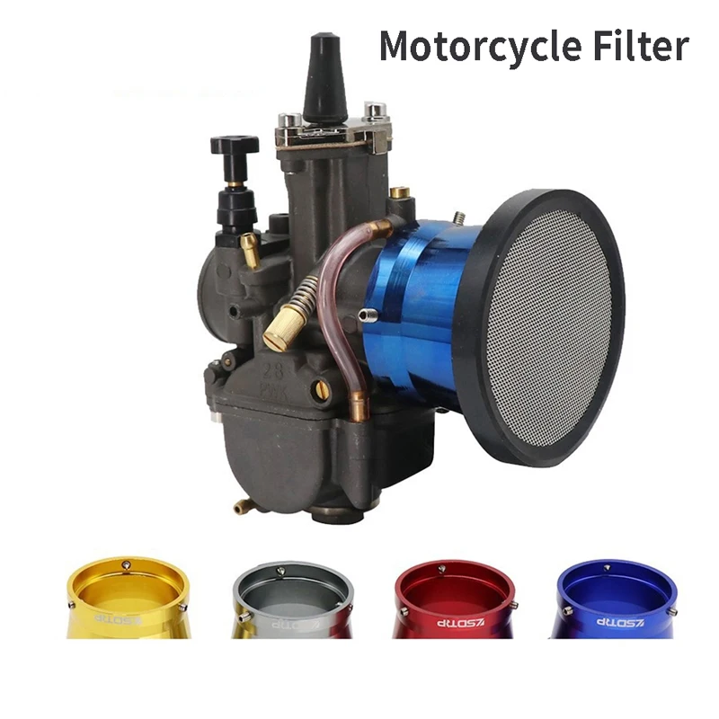 

50mm Motorcycle Air Filter Wind Horn Cup Alloy Trumpet With Guaze For PWK21/24/26/28/30mm PE28/30mm Carburetor