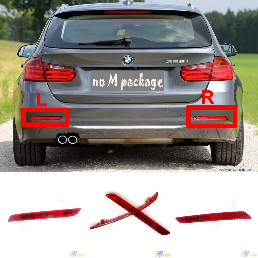Rear Reflector Fit 12-15 BMW 3 series F31 Wagon Touring 318d 320i 328d 328i 330d 335d 335i bumper Left Right Side