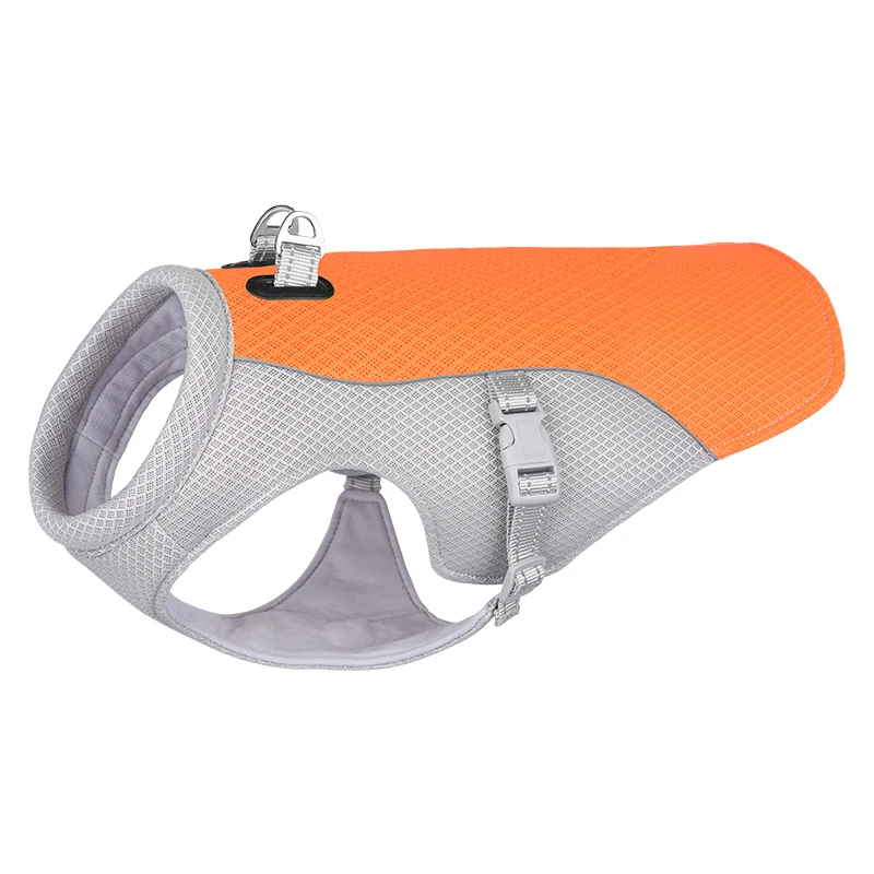 

Pet Dog Cold Coat Summer Breathable Heatstroke Prevention Clothing Vest Supplies Quick Cooling Harness French Bulldog Pug Jacket