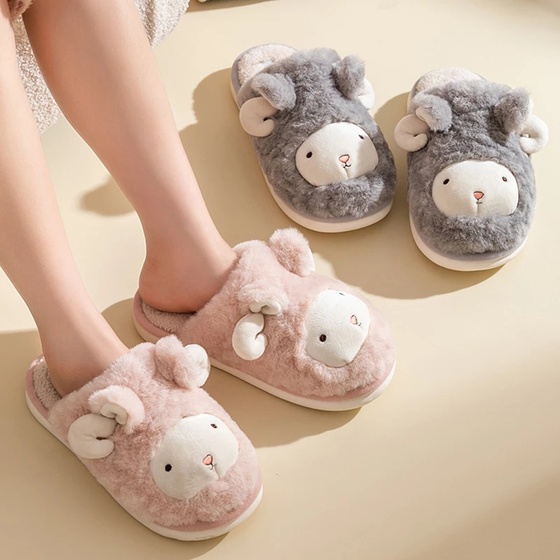 

Lovely little wool thick platform home slippers Spring and summer indoor shoes Non slip outdoor slippers Women's linen slippers