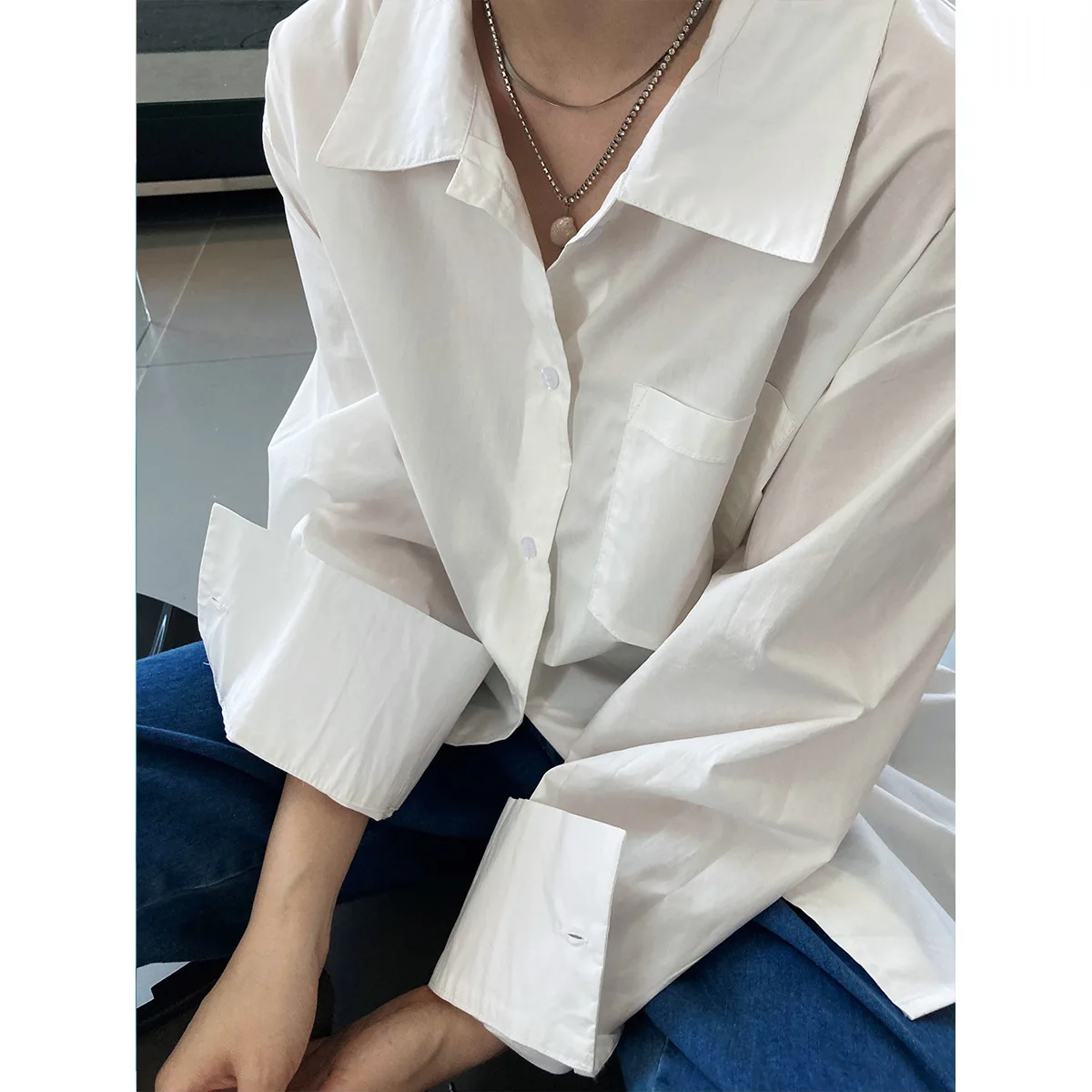 Женские осенние блузки с отложным воротником свободные стильные женские топы и