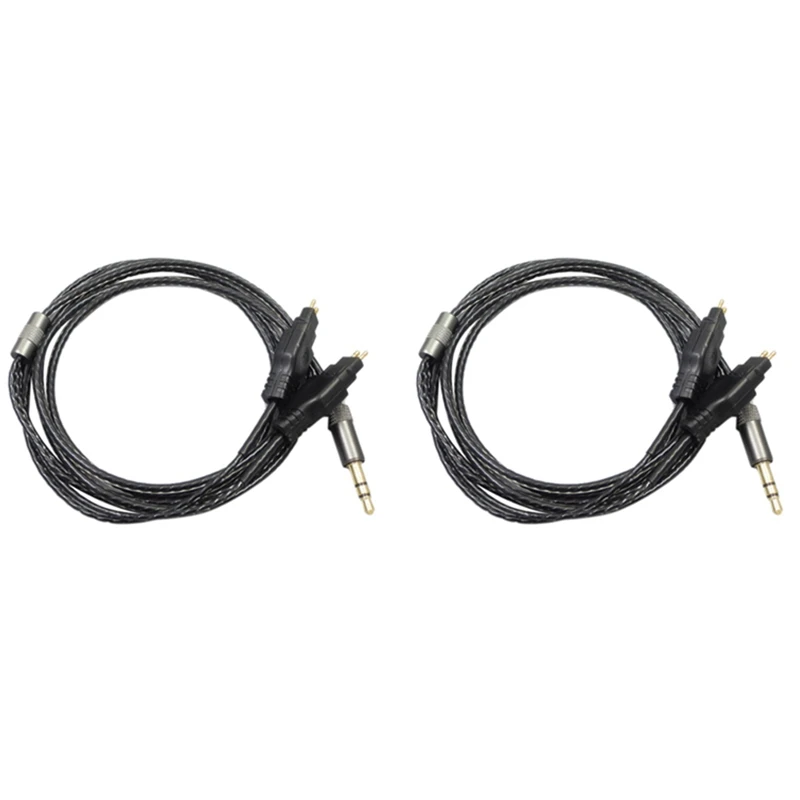 

2X 2M Replacement Audio Cable For Sennheiser HD414 HD650 HD600 HD580 HD25 Headphones Durable