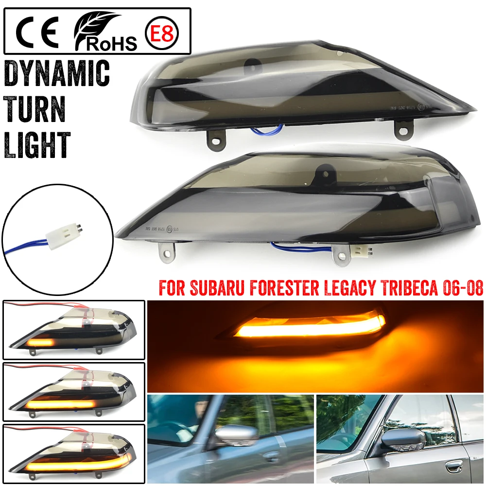 

LED Car Side Rearview Mirror indicator light dynamic Turn Signal lamp For Subaru Forester Legacy Outback 2003-2008