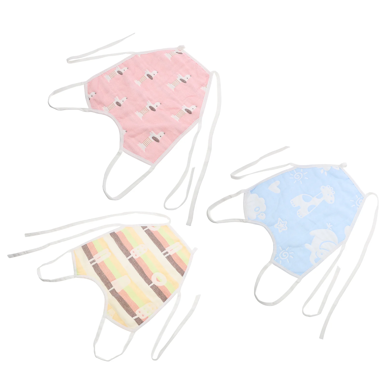 

3pcs Baby Bibs for Eating Newborn Infant Cotton Bibs Teething Bibs Drool Bibs
