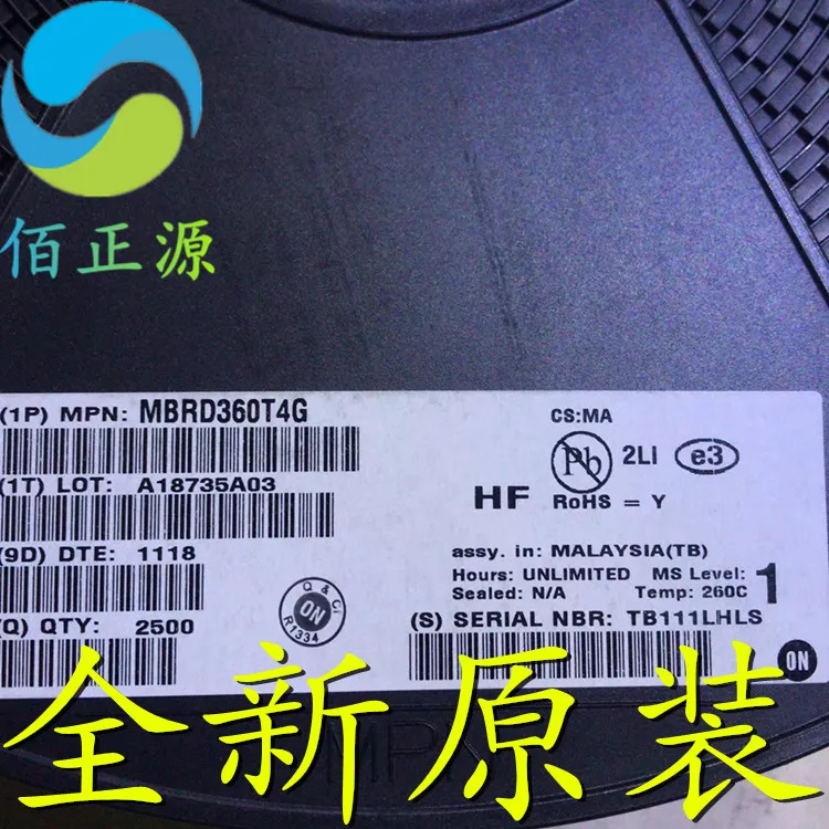 

10pcs orginal new MBRD360T4G Silkscreen B360G TO-252 3A 60V Schottky Diode