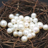 1pc natural freshwater pearls quality near round half hole beads used in jewelry making diy bracelet necklace jewelry accessorie