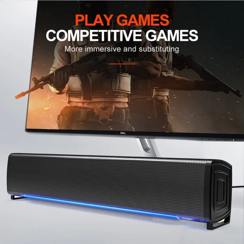 

Портативная компьютерная Колонка S6 с подсветкой, USB, 360 °