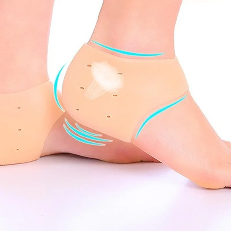 

1 Ankle Support Heel Soft Silicone Moisturizing Gel Heel Sock Anti-slip Maintenance Cracked Foot Skin Care Protectors Foot Care