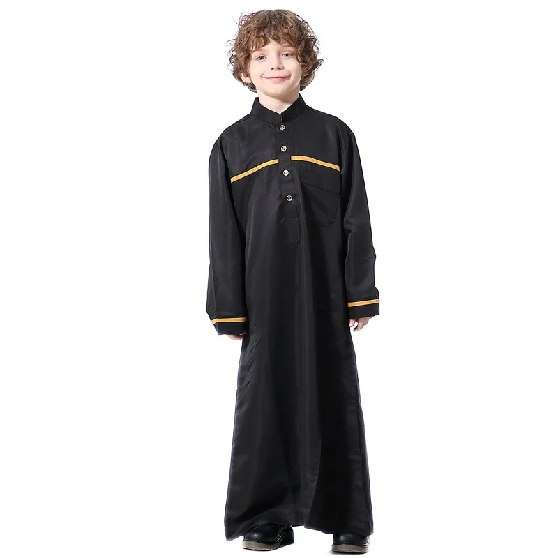 

Muslim Fashion Middle East Teen Boys Robes Arabic Pakistan Kids Abaya Kaftan for Men Roupas Masculinas Islamic Clothing Abayat