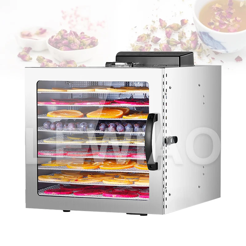 

10 Layers Pet Snacks Fruit Vegetable Drying Machine Seafood Meat Herb Dehydrator 110V 220V