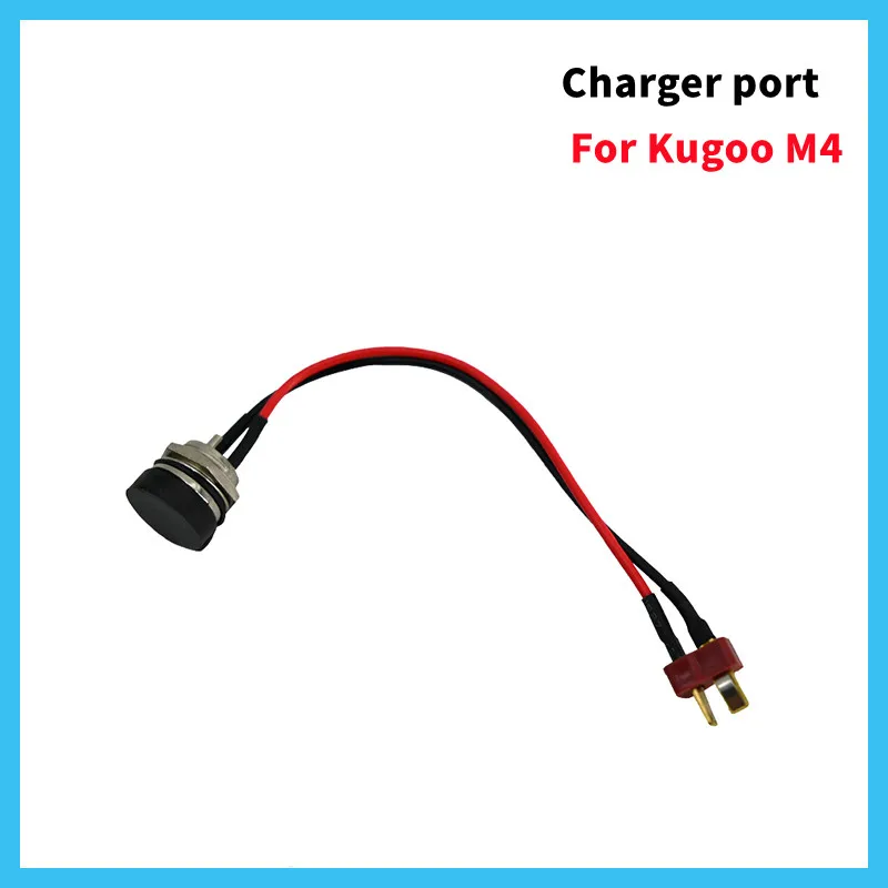 

10 Inch Electric Scooter Parts Charger Port Power Charger T-head Charging Port Plug for KUGOO M4 PRO Replacement Accessories