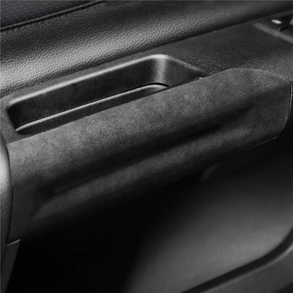 

Подходит для Ford Mustang 2015-2023 замшевая Автомобильная внутренняя дверная ручка декоративная накладка внутренняя отделка автомобильные аксессуары