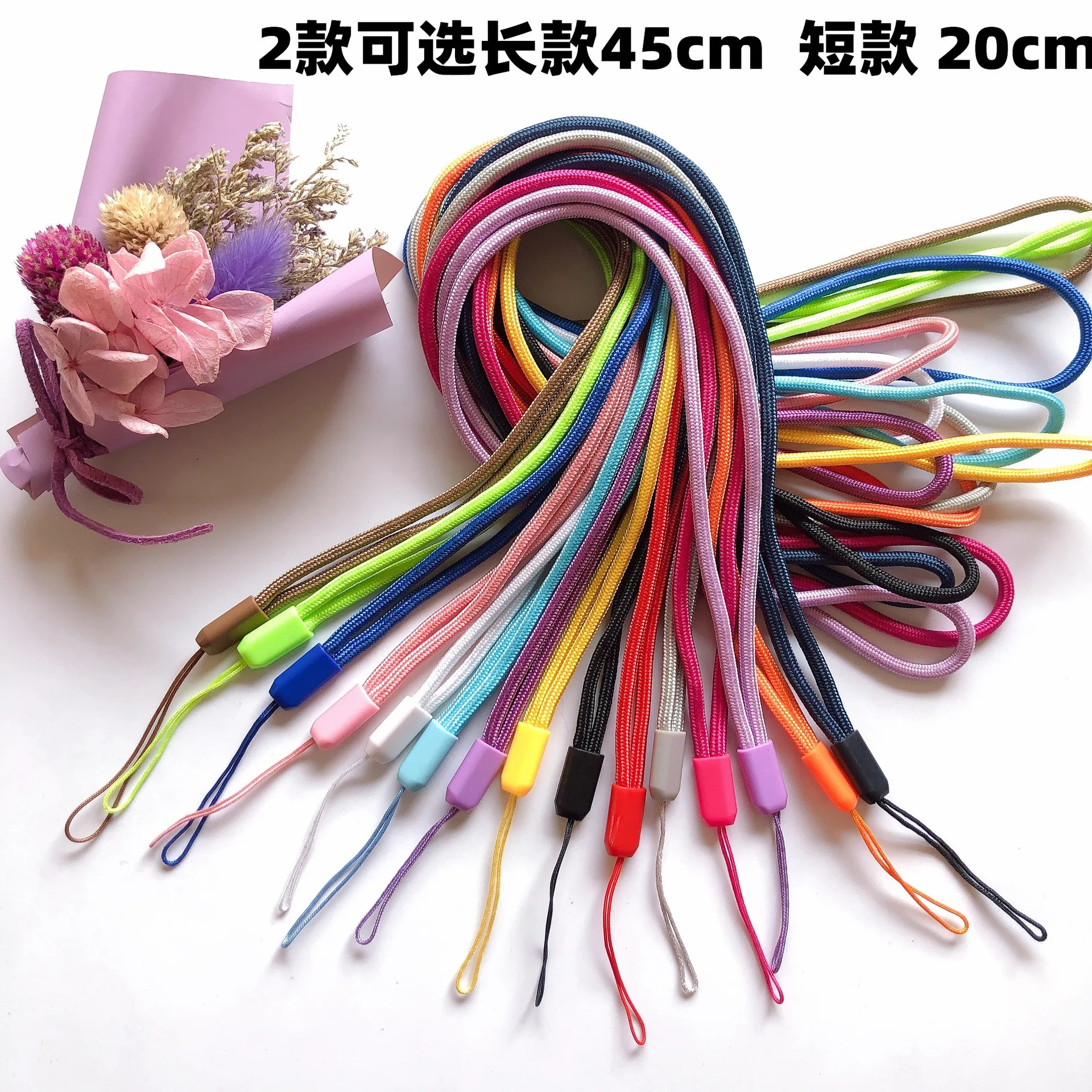 

3.0mm Round Nylon Mobile Phone Lanyard Mobile Phone Nylon Woven Lanyard Camera Lanyard Universal For Apple Huawei Xiaomi Samsung