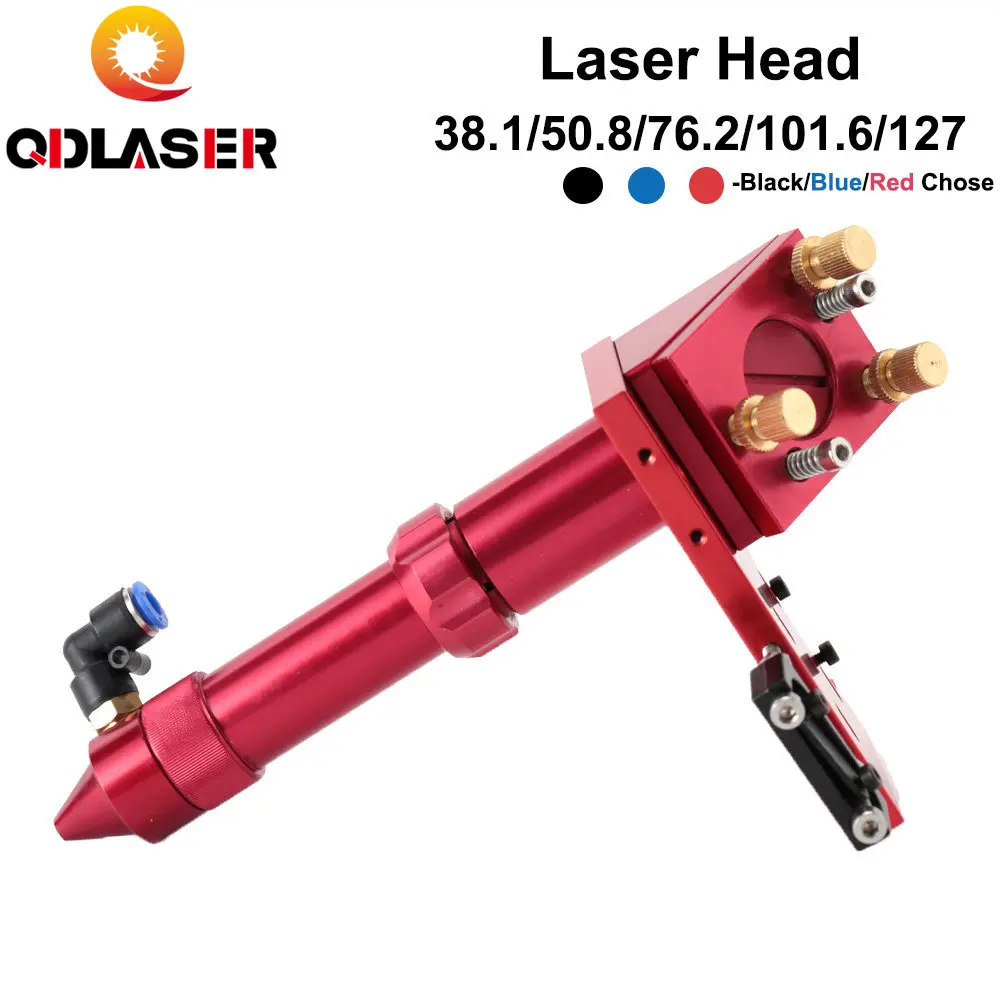 

Laser Head for Focus Lens Dia.20 FL.38.1 76.2 50.8 / 63.5mm & 101.6mm Mirror 25mm Mount for Laser Engraving Cutting Machine