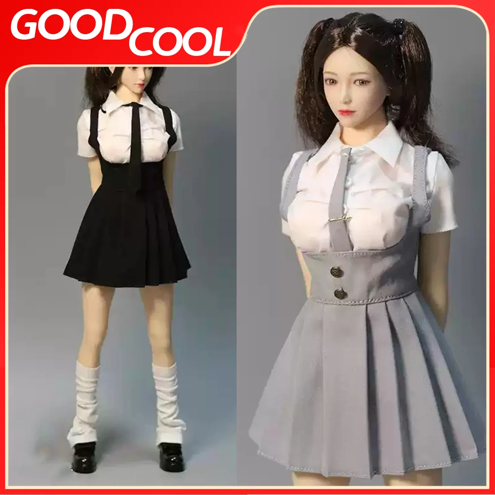 HAILI TOYS HF006 1/6 Scale Girl Soldier Белая официальная футболка Черная серая юбка JK Одежда для