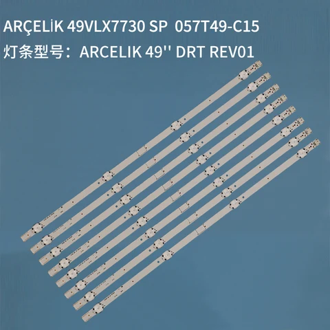 Комплект из 8 светодиодный ных панелей для грандинга 49 49VLX7730 BP 49VLX7730BP 057T49-C15 ARCELIK 49 DRT ZVA65600-AA