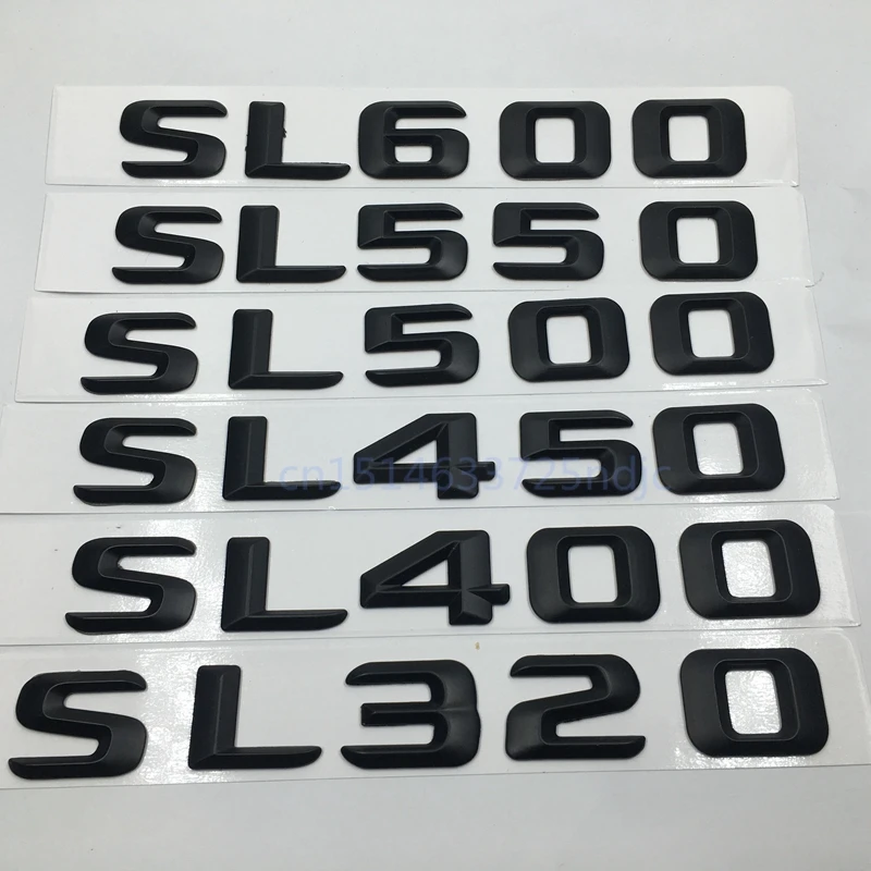 

Black SL320 SL400 SL450 SL500 SL550 SL600 Rear Tailagte Emblem Logo Badge Trunk Lettering For Mercedes Benz SL Class R230