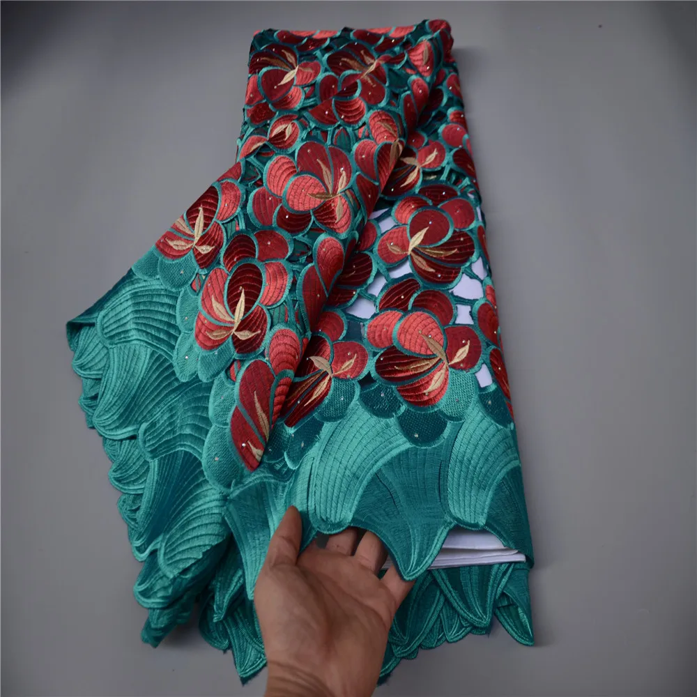 

Swiss Cotton Lace Fabric High Quality African Nigerian Cotton Lace Fabric 5 Yards 2022 For Sew Cloth Party Wedding Cloth CLP-730