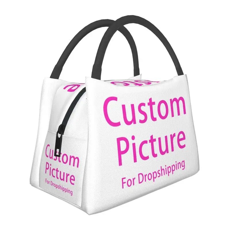 

Custom Personalized Custom Photo Logo Lunch Bags Men Women Warm Cooler Insulated Lunch Box for Picnic Camping Work Travel Tote