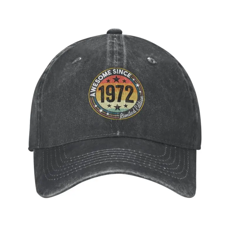 

New Custom Cotton Awesome Since 1972 Limited Edition Baseball Cap Hip Hop Men Adjustable 50th Birthday Dad Hat Autumn
