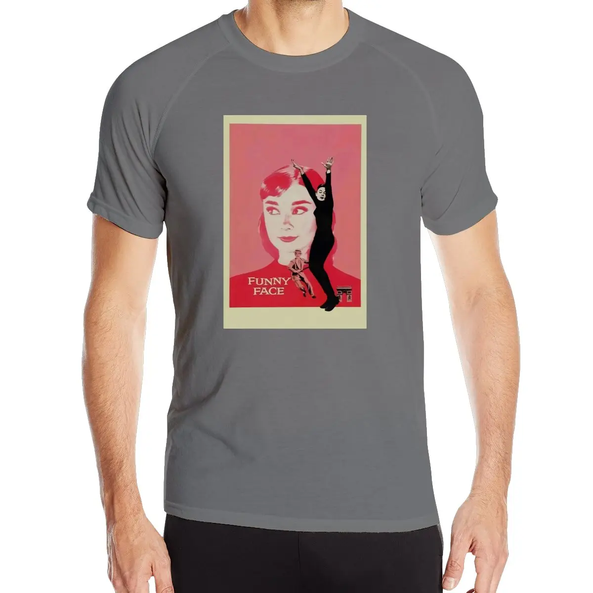 Футболка Одри Хепберн с забавным лицом быстросохнущая футболка спортивный