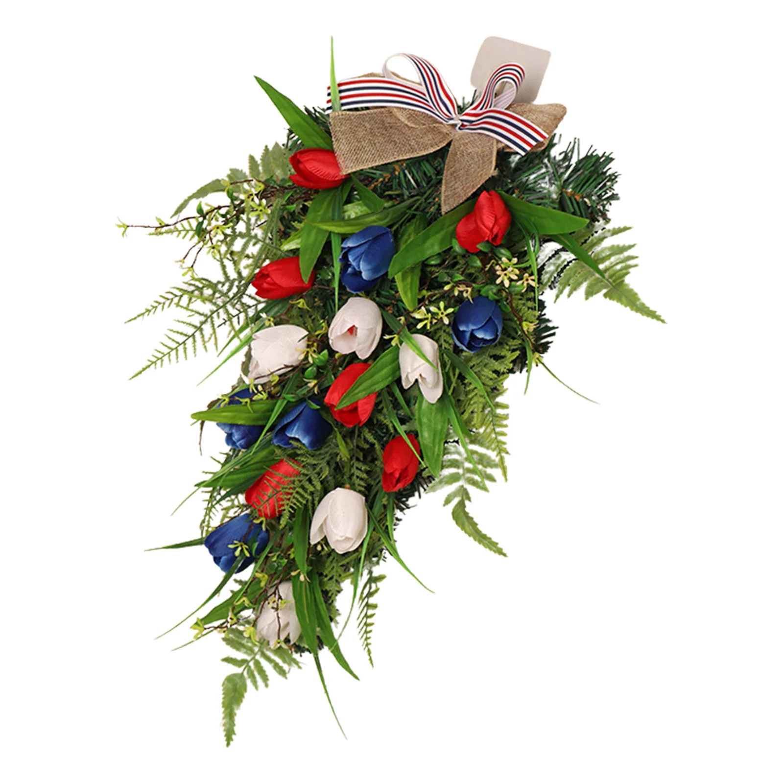

July 4th Wreaths For Front Door Summer Wreaths For Front Door Summer Floral Garland For Front Door Handcrafted Memorial Day