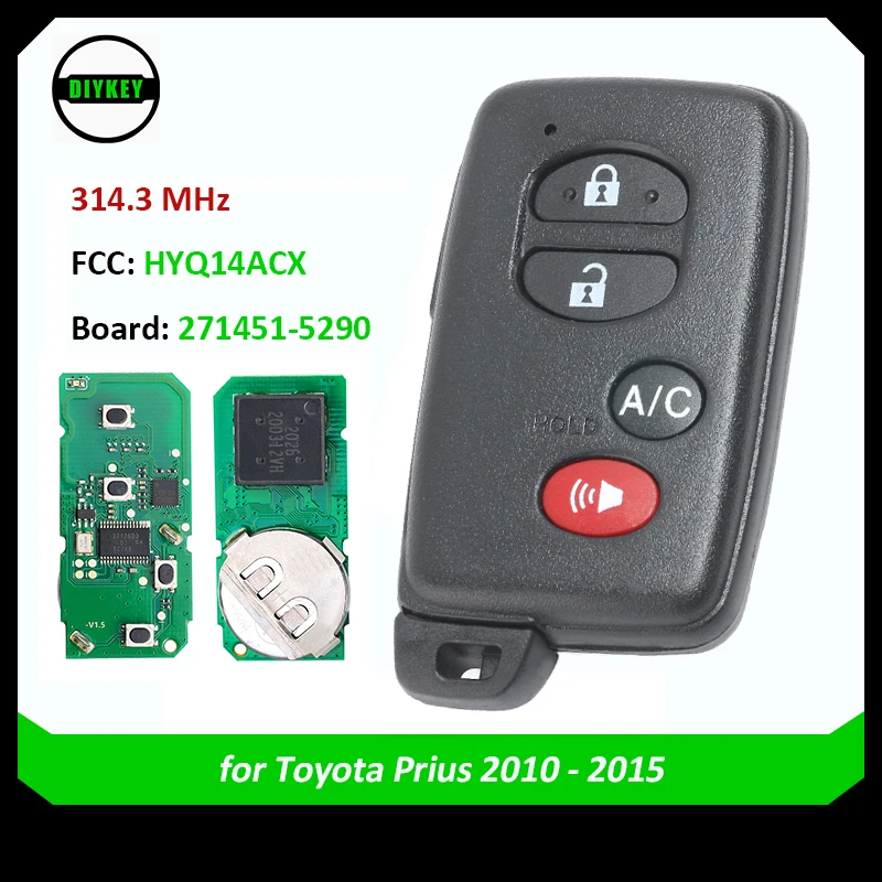 Ключ дистанционного управления DIYKEY 314 3 МГц для Toyota 4runner Prius C V Venza Board 271451-5290 FCC ID