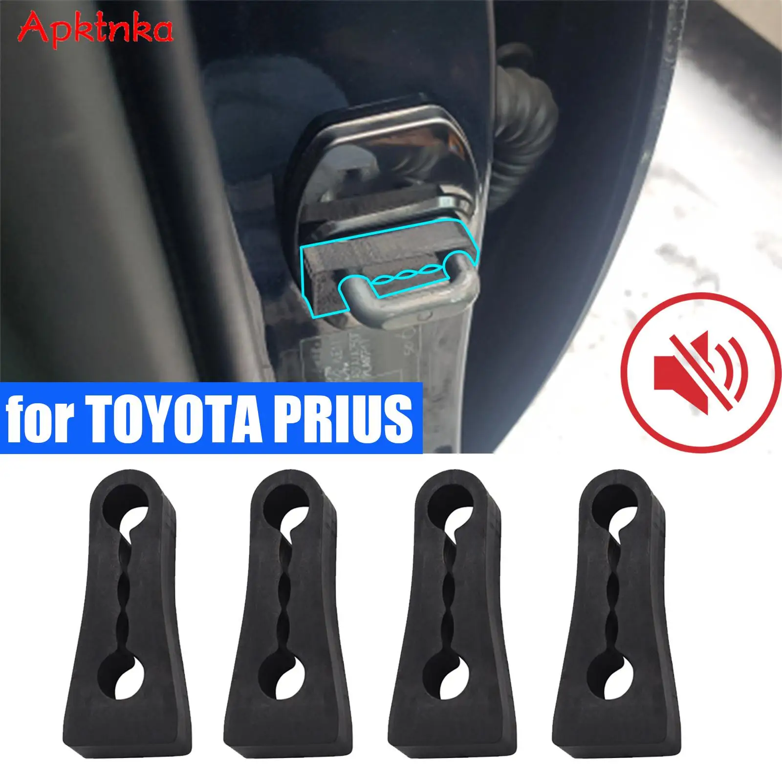 

Автомобильный Дверной замок, задний замок для Toyota Prius 2006-2022, тихий шумоизоляционный глухой шумоизоляционный уплотнитель