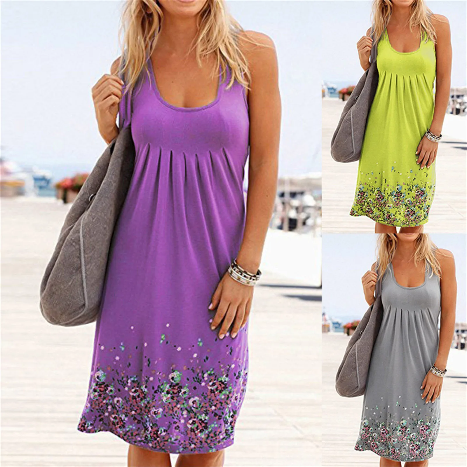 

Women Sexy Reflective Dress Skirts Bronzing Nightclub Dress Halter Dress Double Elegant High Slit Dress