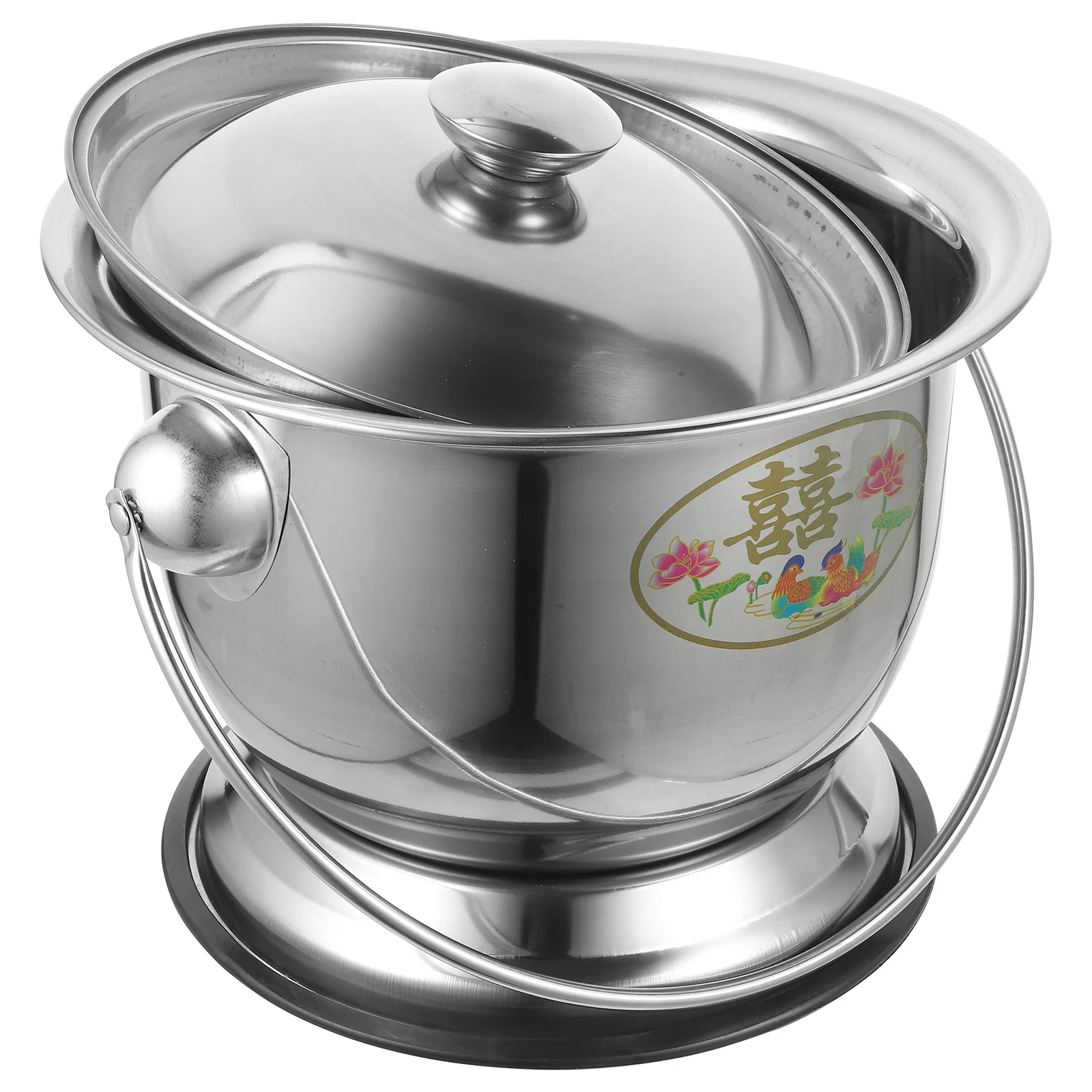 

Metal Home Chamber Pot Urine Bucket Spittoon Urinal Bedpan Stainless Steel Kids Storage Child Children