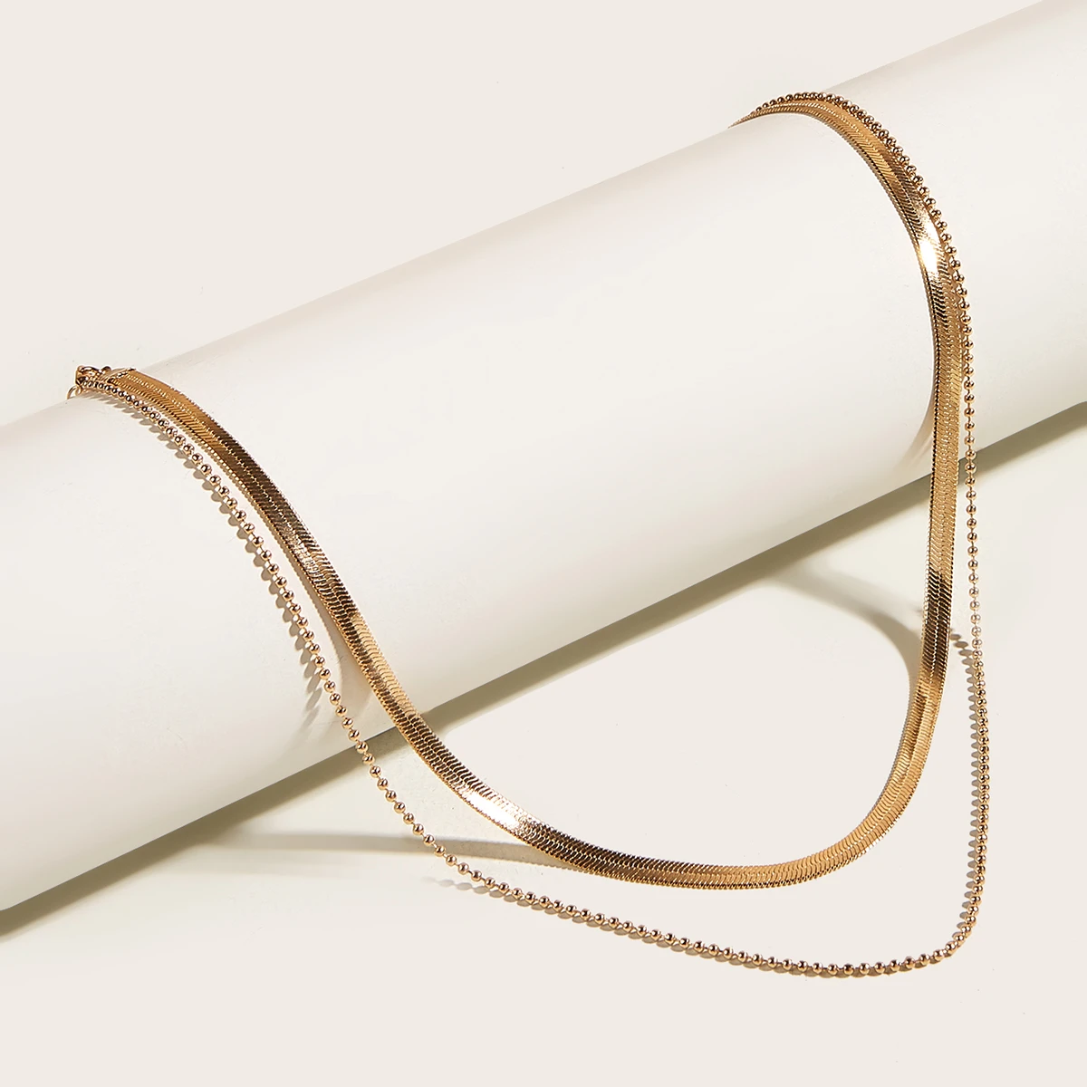 Trendy Gold Double Necklace Necklaces for Women Chain Fashion Jewelry collares para mujer |