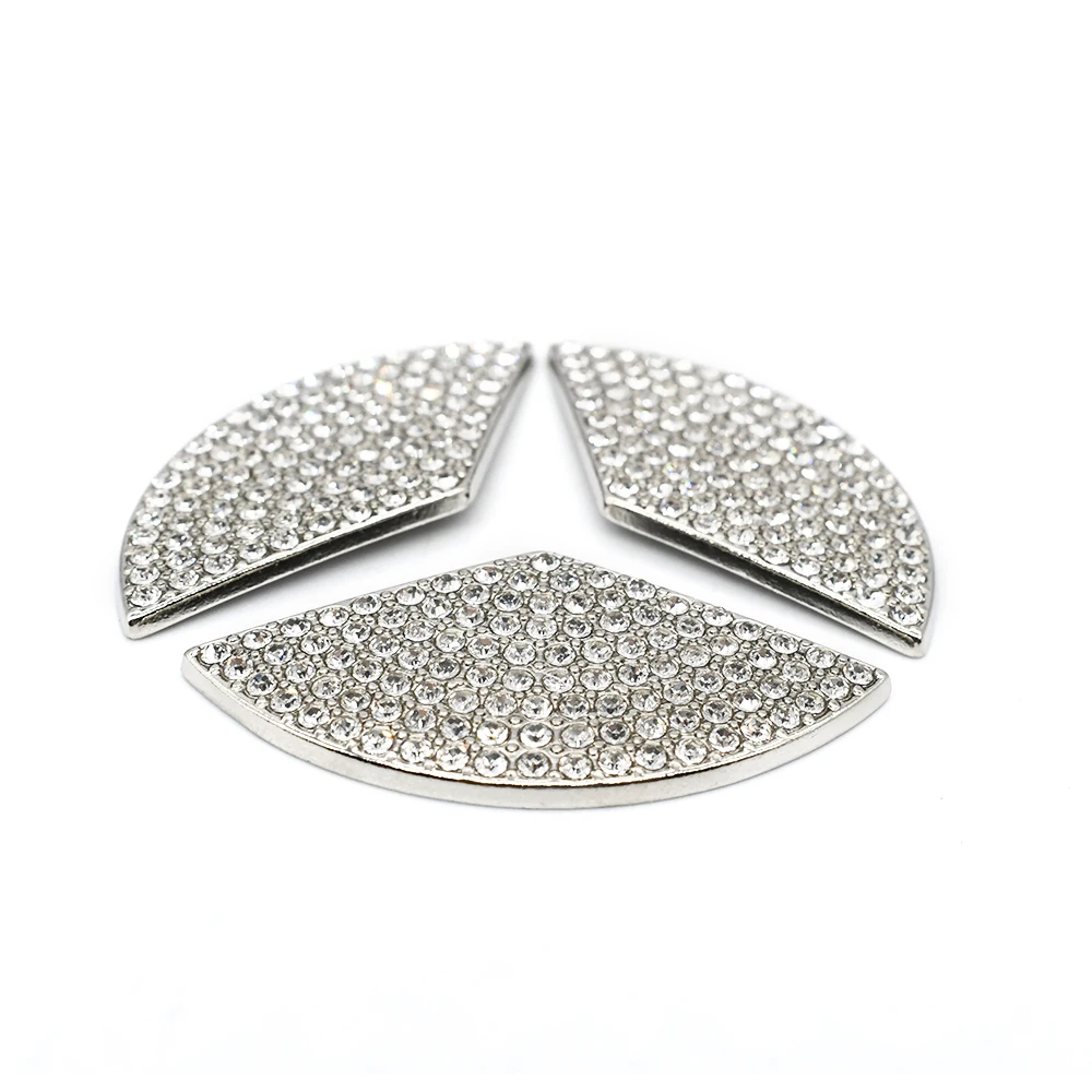 Автомобильное рулевое колесо Стразы кристаллическая эмблема наклейка Bling Diamond