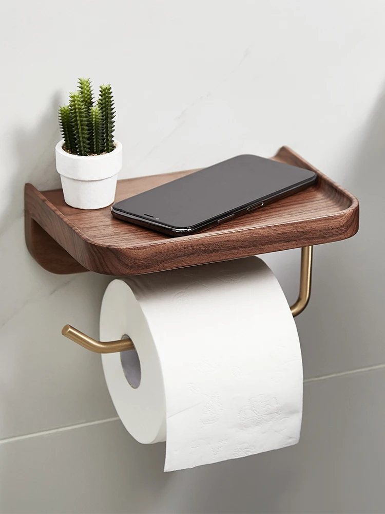 

Paper Holder Extraction Tissue Box Toilet Roll Stand Wall Hanging Punch-Free