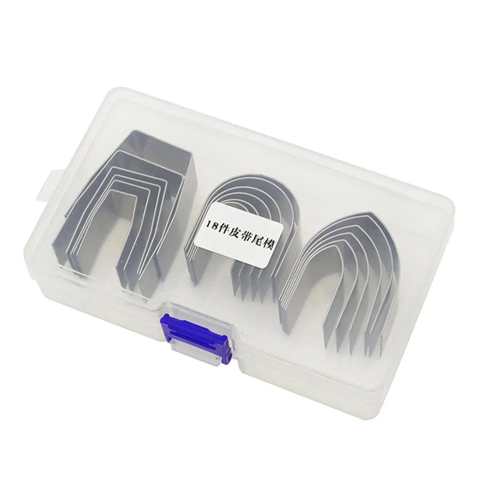 

18Pcs Leather Punch Cutter Leather Craft Tool for Crafting Portable Devices Easy to Use Steel Slicker Wallet Leather Half Cutter