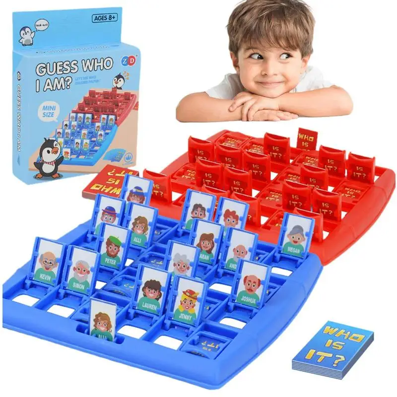 

Who I Am Board Game Guess Who I Am Puzzle Game Preschool Game 96Pcs Parent-Child Interaction Funny Logical Reasoning Thinking Pu