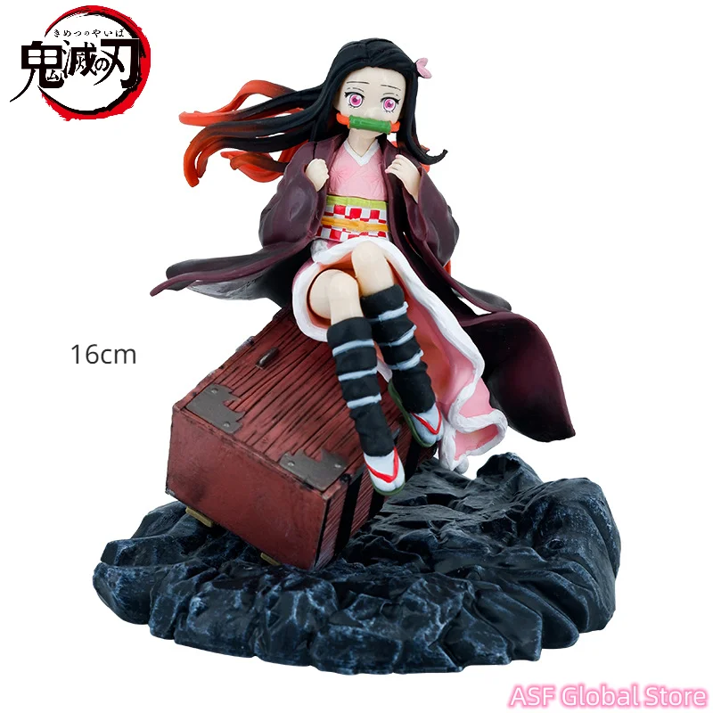 

Demon Slayer Anime Figure 16cm GK Kamado Nezuko PVC Action Figure Sitting Posture Nezuko Collectible Model Doll Toy for Kid Gift