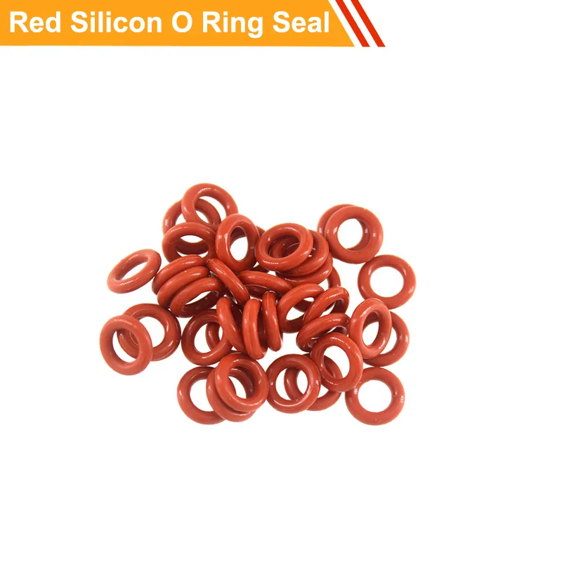 

10 шт. уплотнительное кольцо 1,9 мм CS VMQ уплотнительное кольцо уплотнительная прокладка 62 мм-100 мм OD красное Силиконовое уплотнительное кольцо