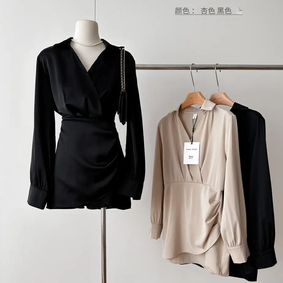 

Элегантное Вечернее Платье Lauri Laki, женское винтажное платье с длинным рукавом и складками, модель 2023 года