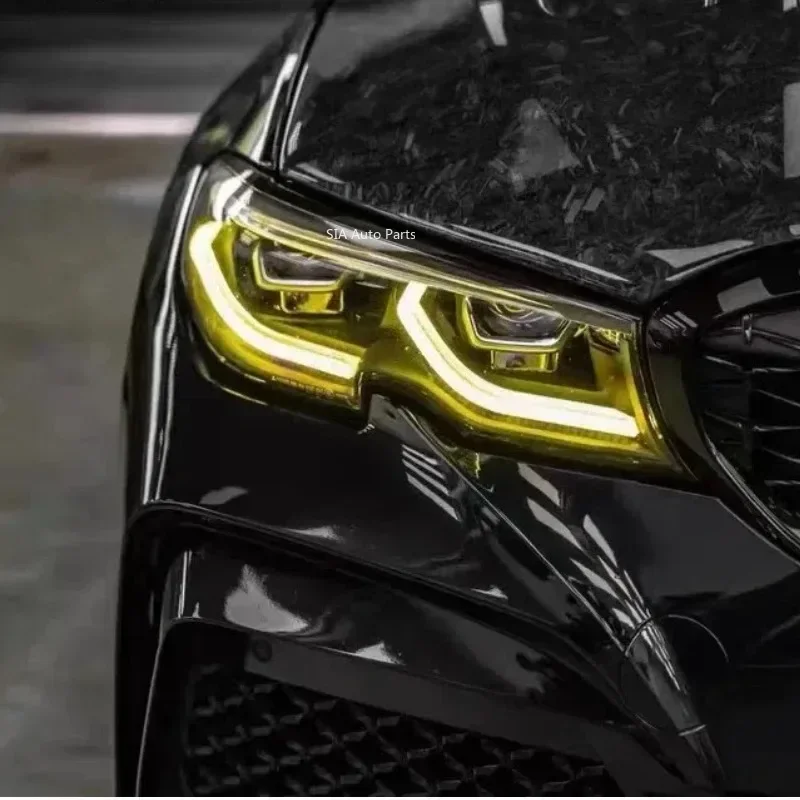 

Желтые дневные ходовые огни DRL чипы для BMW 3 серии 2019 2020 2021 2022 Angel Eyes Laser DRL светодиодные панели G20 G21 GTS