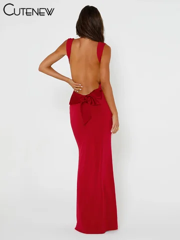 Женское платье-макси Cutenew из полиэстера