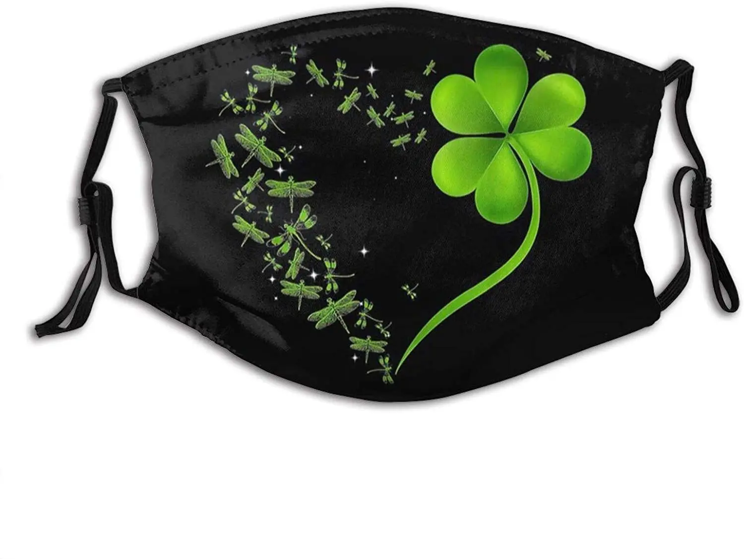 

Dragonfly Heart Irish Shamrock Heart Clover St. Patrick Day Gift Face Mask Reusable Mask for Men Women & Adults