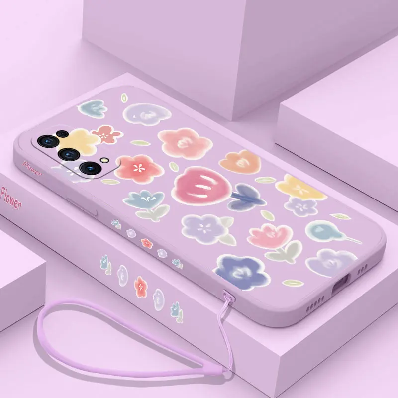 

Warm Color Flower Phone Case For OPPO Realme 9 9i 8 8i 7 7i 6 X7 Pro Plus C30 C31 C35 C1 C11 C12 C15 C20 C21Y C25 C25S Cover