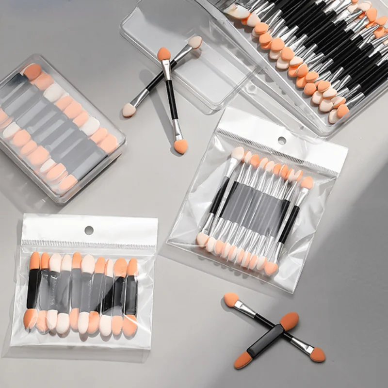 

10 шт. профессиональные двухсторонние губки для маникюра кисти для пудры многофункциональные двухсторонние кисти для теней для век портативные инструменты для макияжа и маникюра