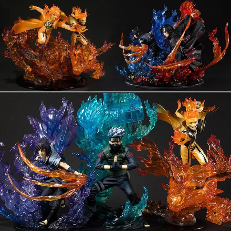 Аниме Наруто Шипуден Susanoo отношения Minato Kakashi Uchiha Itachi Sasuke манга фигурка ПВХ