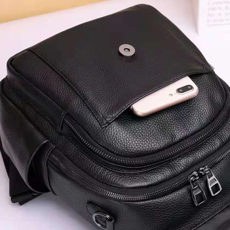 Новинка 2022 женский рюкзак из натуральной кожи модные повседневные Черные сумки