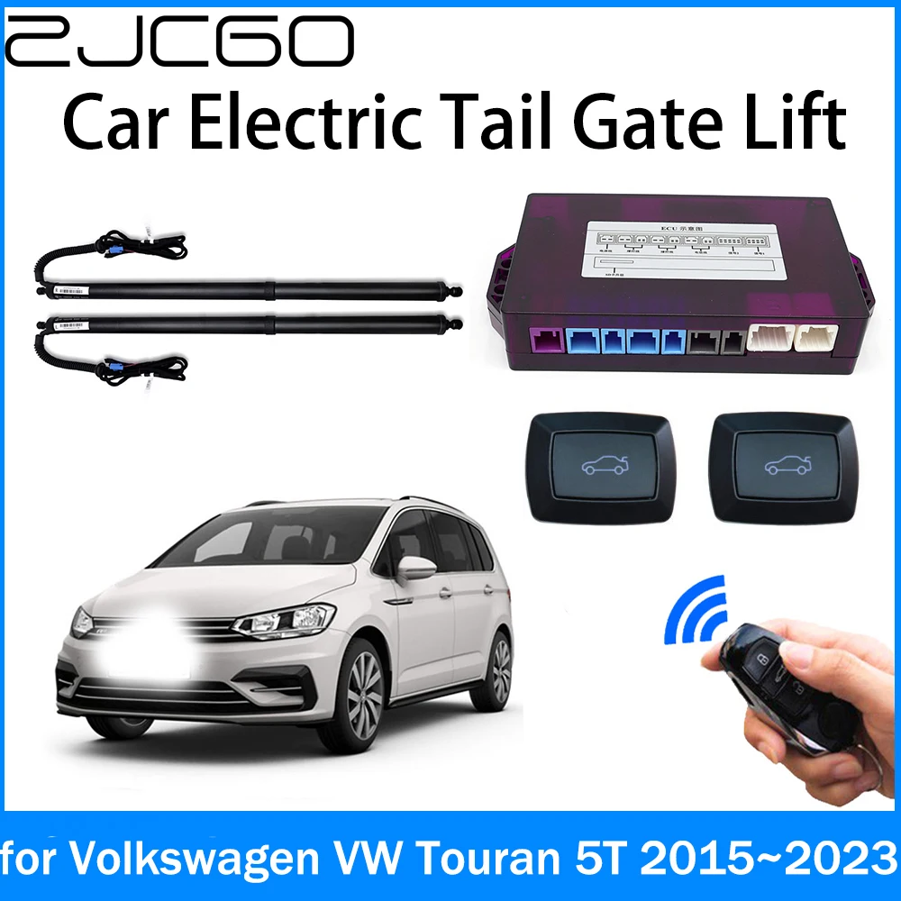 

ZJCGO Автомобильный багажник, электрическая всасывающая задняя дверь, интеллектуальная подъемная стойка багажника для Volkswagen VW Touran 5T 2015 ~ 2023